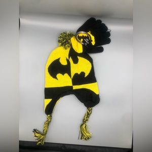 Toddler boys 2piece set batman hat and glove